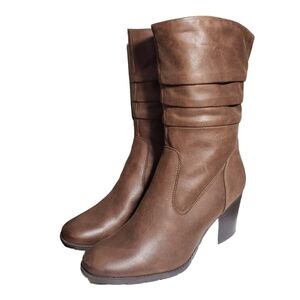 Baretraps Lovelace Brush Brown Mid-Calf Boots Sz 5M,10M